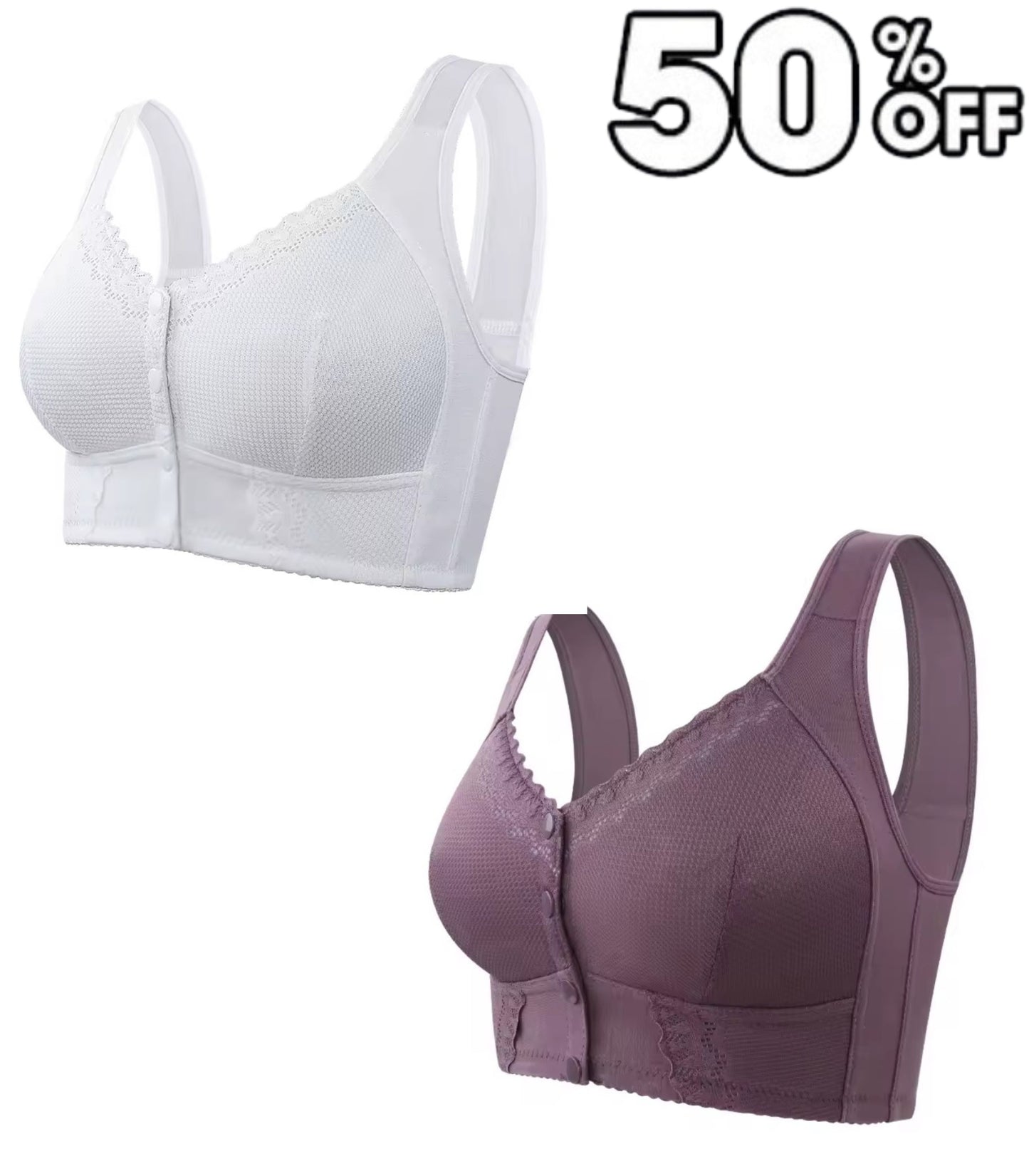 🎁 2025 Mother’s Day Special 🌸New Front Closure Breathable Bra for Seniors - BUY 3 GET 1 FREE 🎁
