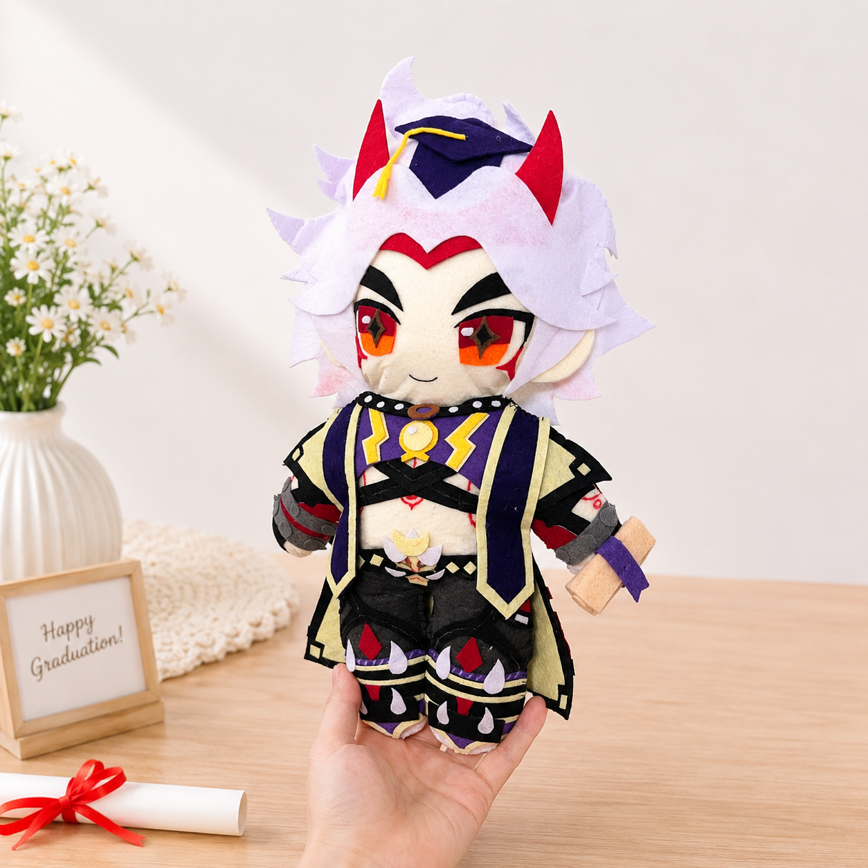 Personalized Graduation Felt Doll | Handmade Custom Plush from Your Photos