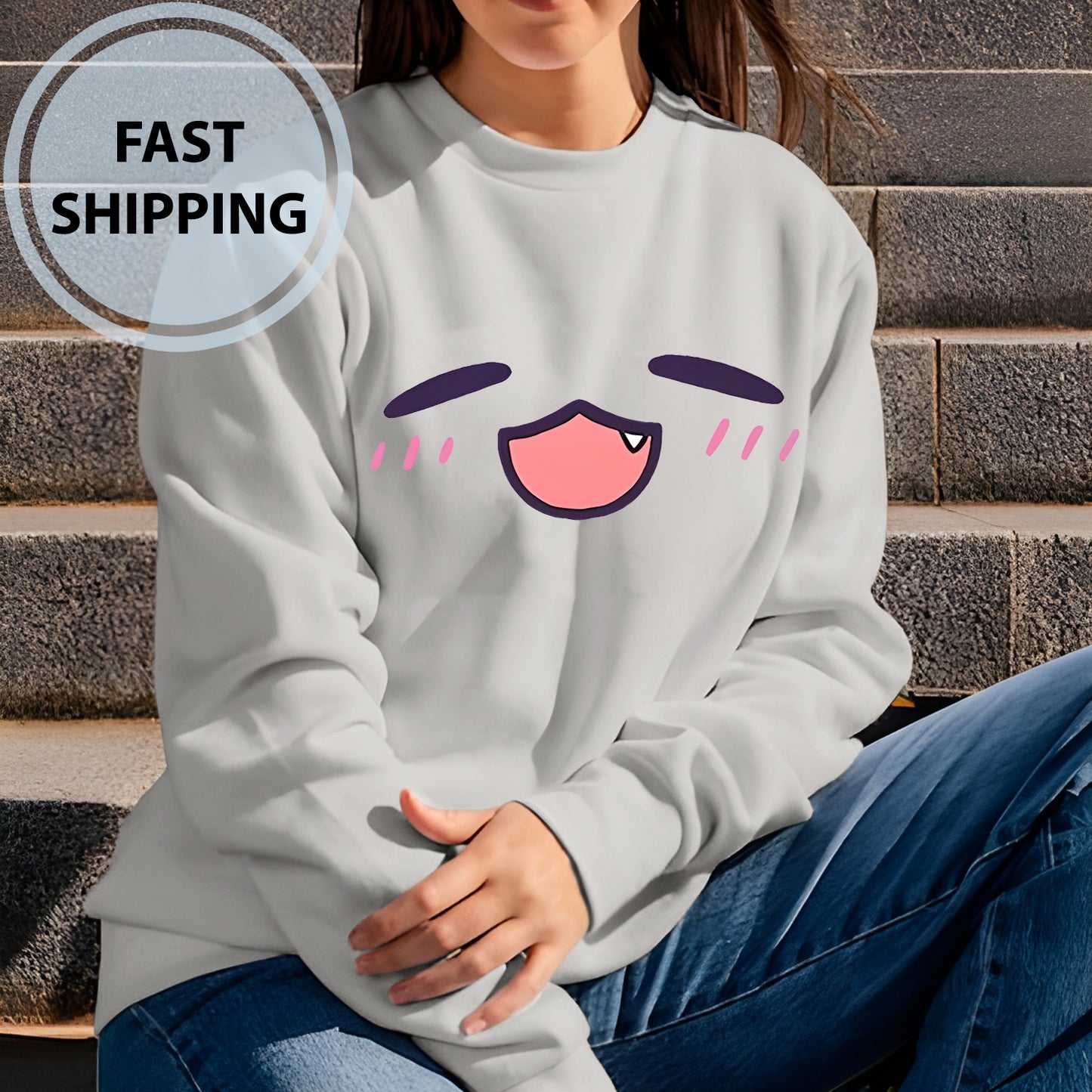 Takodachi Face Sweatshirt, Takodachi Ninomae Ina'nis Hoodie, Takodachi Hololive Vtuber Shirts, Unisex for Women and Men - GH00020