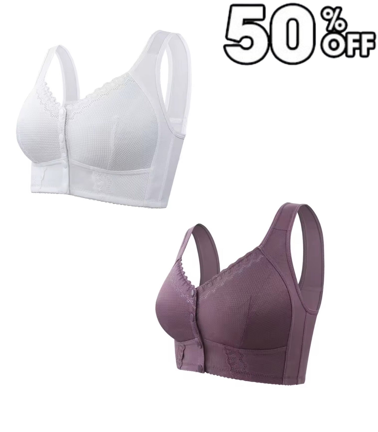 🎁 2025 Mother’s Day Special 🌸New Front Closure Breathable Bra for Seniors - BUY 3 GET 1 FREE 🎁