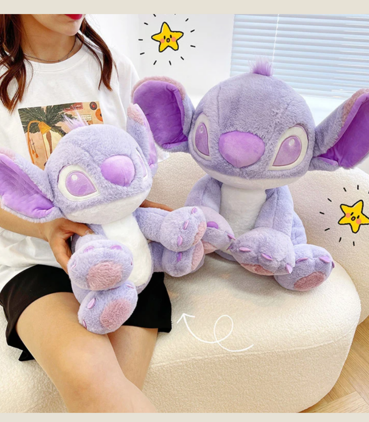 Kawaii Disney Lilo and Stitch Purple Plush