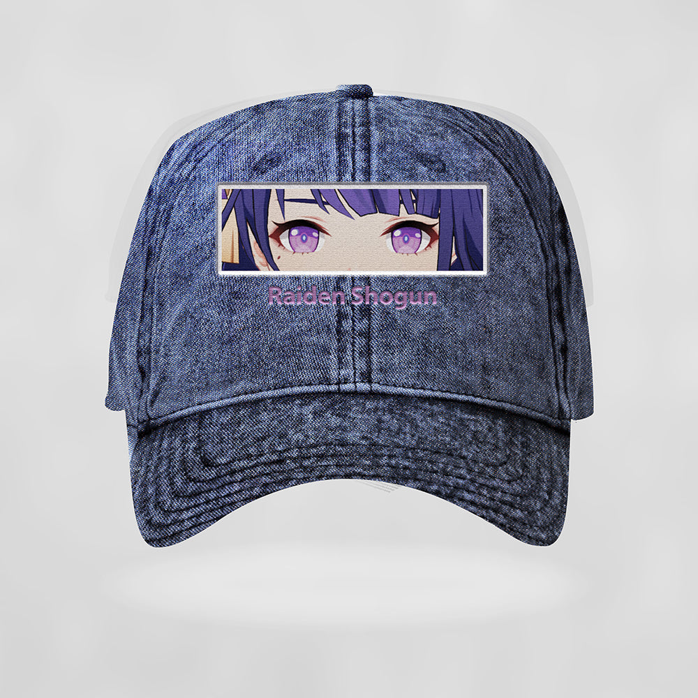Raiden Shogun Genshin Impact Embroided Hat, Baal Genshin Impact Embroidery Hat, Christmas Gift, Birthday Gifts - EH0004