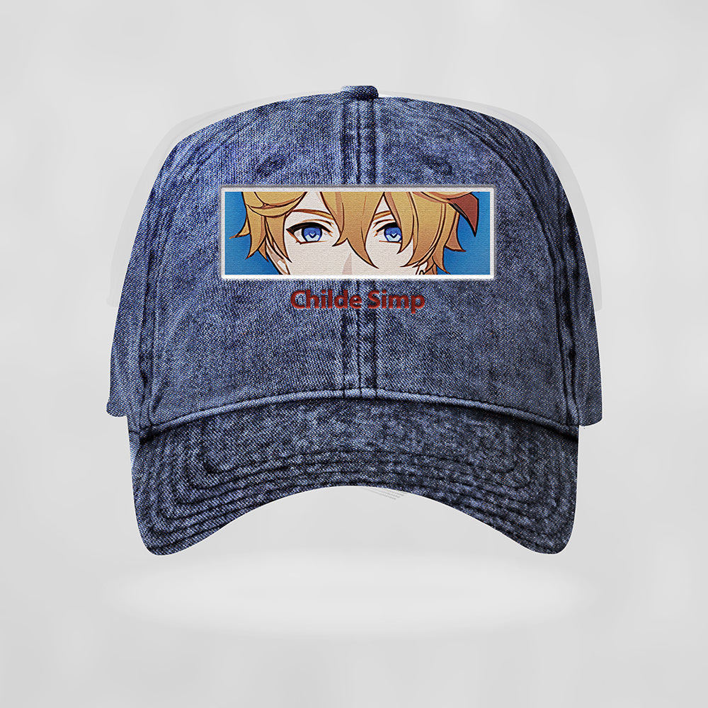 Childe Tartaglia Genshin Impact Embroided Hat, Genshin Impact Embroidery Hat, Christmas Gift, Birthday Gifts - EH0002