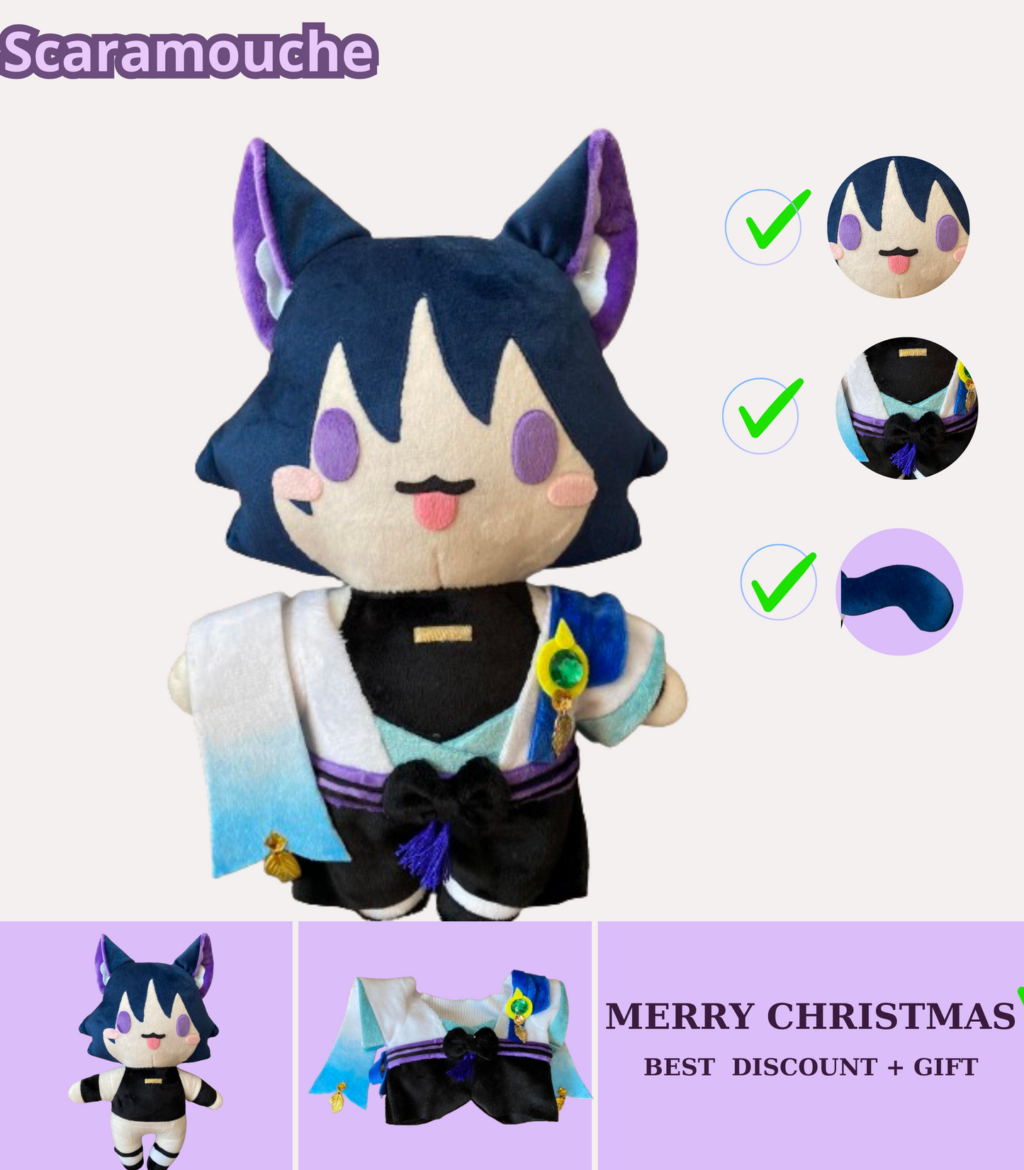 Scaramouche Genshin Impact Plush