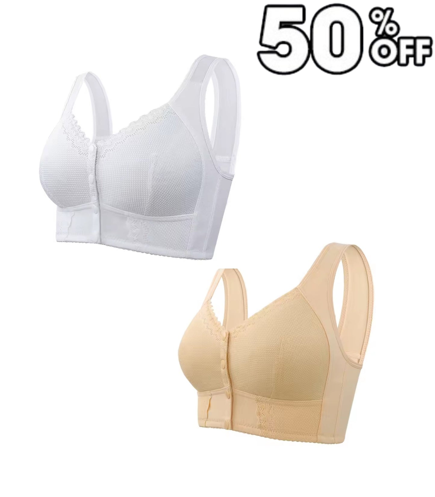 🎁 2025 Mother’s Day Special 🌸New Front Closure Breathable Bra for Seniors - BUY 3 GET 1 FREE 🎁