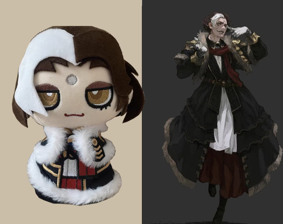Final Fantasy XIV Plush, Hades Plushie, Emet Selch Plush, FFXIV Hades Ancient, FF14 Keychain, FF14 Bag Charm, FFXIV Hades keychain - GI0035