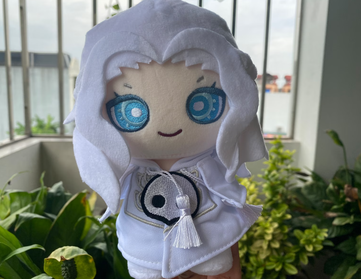 Final Fantasy XIV Plush, Venat Plushie, Hydaelyn Plush, FFXIV Azem Ancient, FF14 Keychain, FF14 Bag Charm, Lady of the Light - GI0036