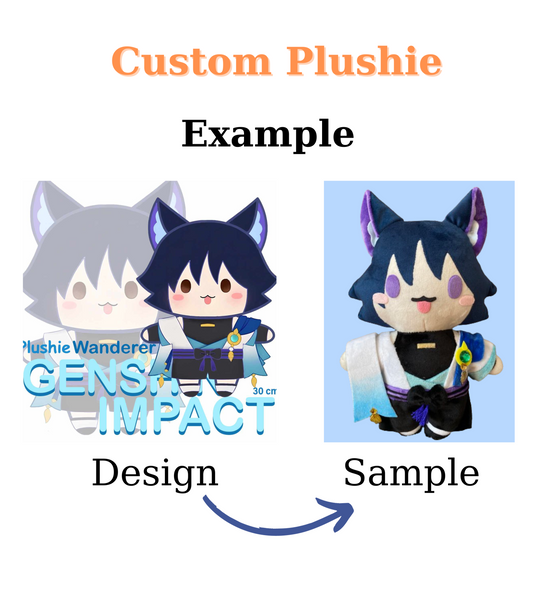 Custom Doll Plush from Photos, Drawing