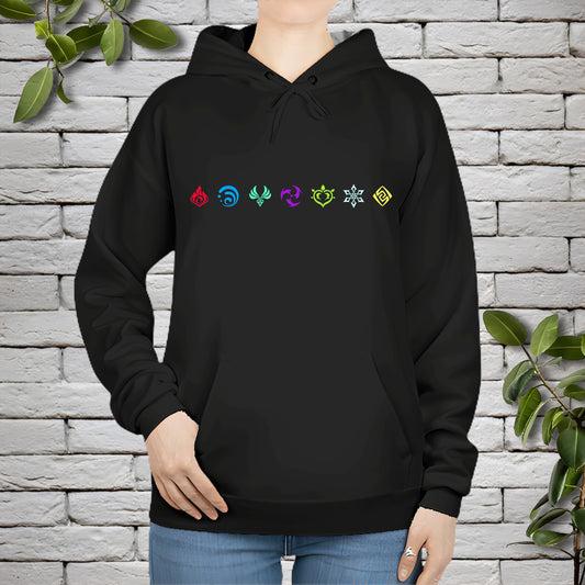 Genshin Impact Elements ,Genshin Impact Hoodie for Men and Women, Genshin Impact Unisex -  GH0002